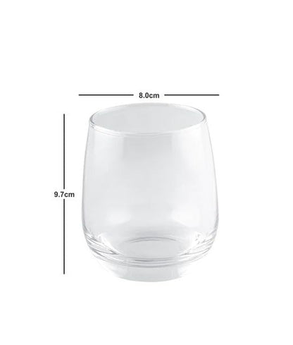 Smartserve Crystal Whiskey Glass Set, 350ml, Set of 6