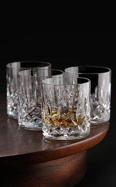 smart "serve" Diamond Cut Whiskey Glasses 340ml, Set of 6, Perfect Bar Glasses for Drinking Whisky, Bourbon, Scotch, Cocktails, Cognac- Old Fashioned Cocktail Tumblers, Classic Cut Design.