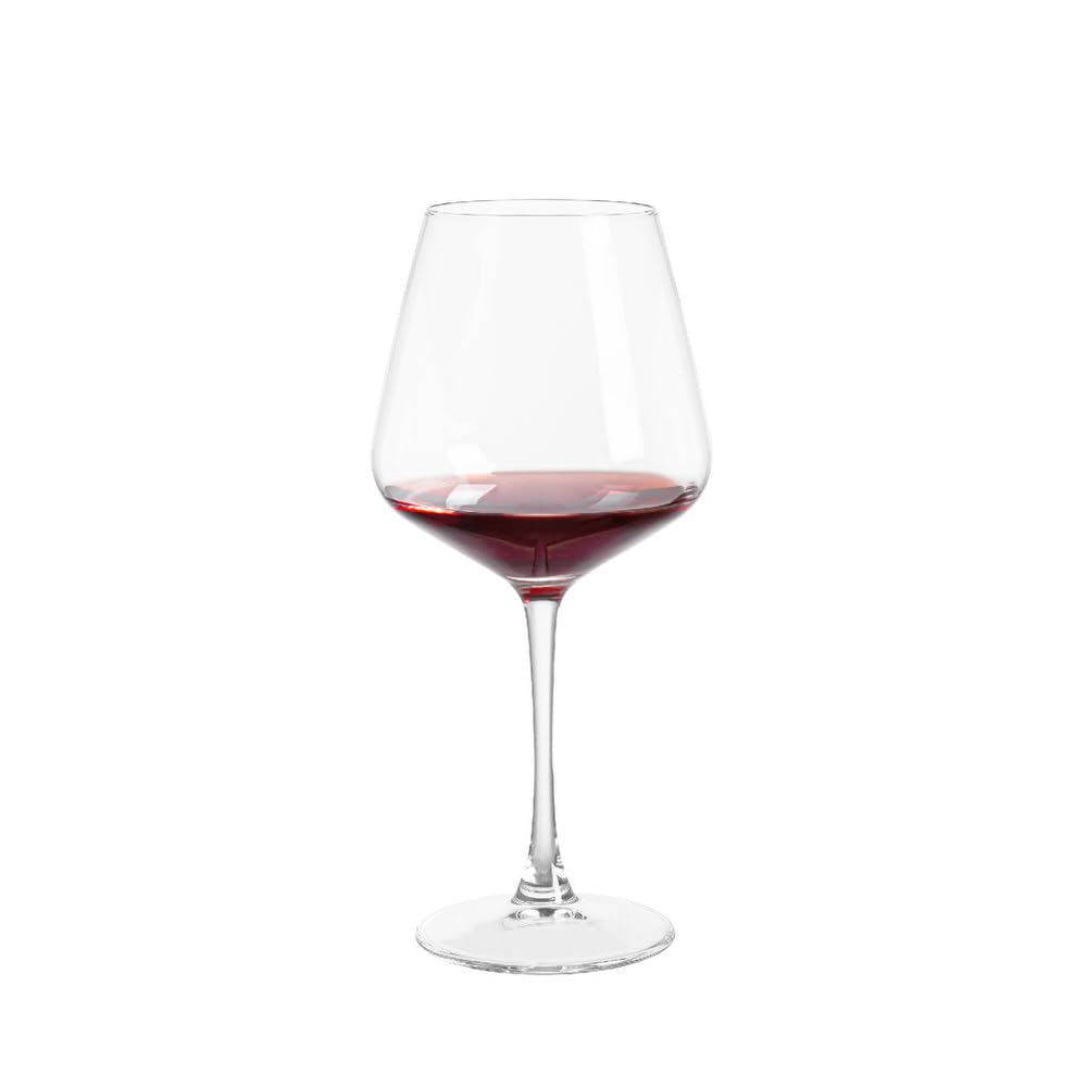 smart "serve" Premium Crystal Wine Goblet Set of 6, 440ml | Lead-Free Clear Crystal, Elegant & Reusable | Red Wine Glasses for Parties, Weddings, Anniversaries, Bar & Home | Gift Box, Imported