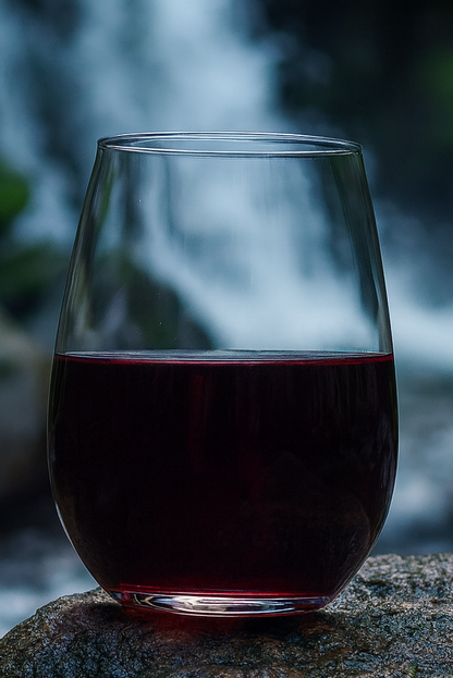 smart "serve" Stemless Wine Glass Set of 6-400ml | Imported Lead-Free Premium Crystal Clear Tumblers | Dishwasher Safe Glassware for Red Wine, Water, Whiskey, Juice, Cocktails, Party & Home Use