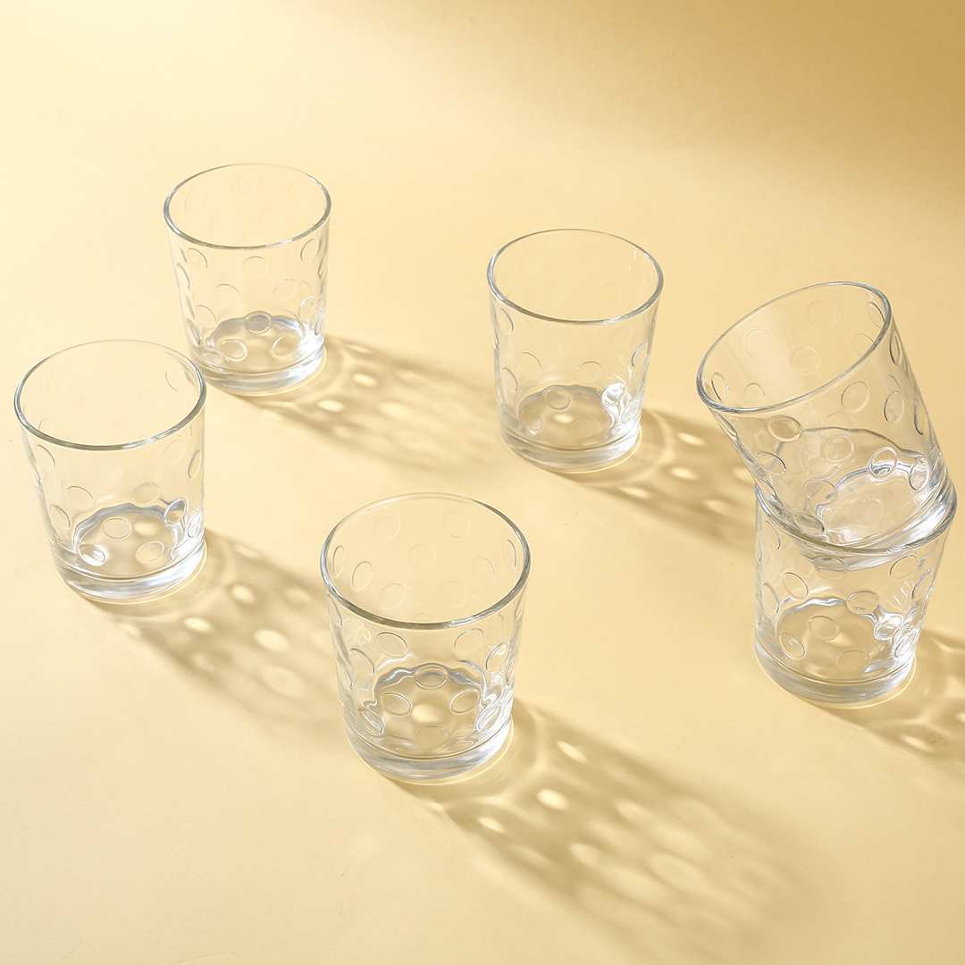 Uniglass Pop Whiskey Glass Set, 285 ML
