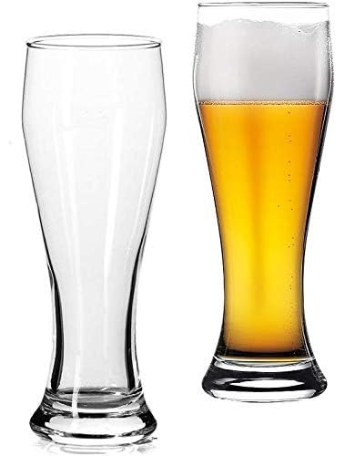 smart "serve" 580ml Tall Pilsner Beer Glass Set of 6 | Premium Transparent Glassware for Beer, Mocktails, Juice, Soda & More | Perfect for Home, Bar & Party Use | Gift Box | Imported Bar Weizen Glass