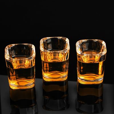 Set of Square Shot Glasses on a bar counter