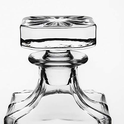 SmartServe Premium Whiskey Decanter 700ml – Lead-Free Decanter for Whisky, Scotch, Liquor, Vodka, Wine or Bourbon | Irish Cut, BPA-Free, Airtight Cap, Silicone Grip, Luxury Set of 1