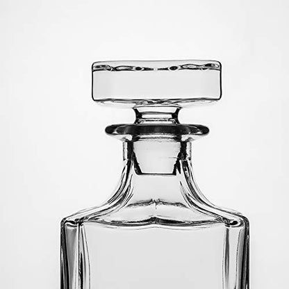 SmartServe Premium Whiskey Decanter 700ml – Lead-Free Decanter for Whisky, Scotch, Liquor, Vodka, Wine or Bourbon | Irish Cut, BPA-Free, Airtight Cap, Silicone Grip, Luxury Set of 1