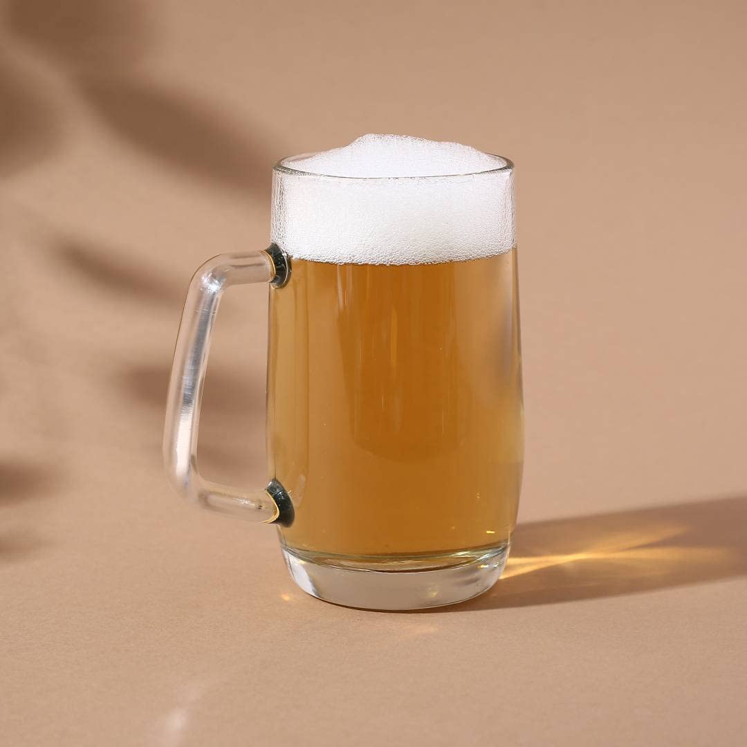 Premium Glass Beer Mug - Versatile drinkware for beer and other beverages.