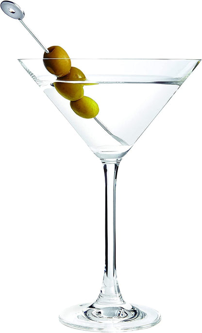 smart "serve" Soda Lime Martini Glass Lead Free 190 ml Set of 6, Hand Blown Martini Glasses with long durable Stem - Elegant Cocktail Glasses for Bar, Martini, Cosmopolitan, Manhattan, Gimlet, Pisco Sour