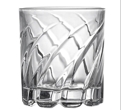 smart"serve" Dancing Base Whiskey Glasses 280 ml Set of 6 | Unique Rolling Crystal Glass for Scotch, Bourbon, Cocktails | Lead-Free, Dishwasher Safe, Premium Barware & Gift