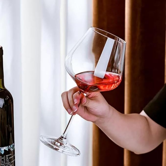 smart "serve" Premium Crystal Wine Goblet Set of 6, 440ml | Lead-Free Clear Crystal, Elegant & Reusable | Red Wine Glasses for Parties, Weddings, Anniversaries, Bar & Home | Gift Box, Imported