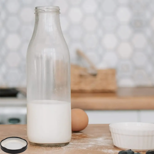 Glass Bottle with Lid Set