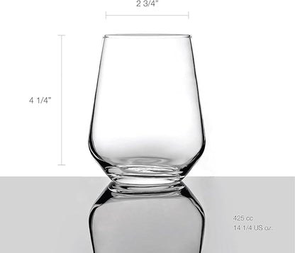 smart"serve" King Highball Glasses – Set of 6 (400ml) | Premium Tall Drinkware for Cocktails, Mocktails, Water & Juices | Elegant Clear Design