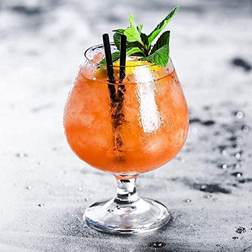 smart "serve" Crystal Brandy Whiskey Glasses 650 ml Set of 6 | Large Premium Cognac, Scotch, Bourbon & Cocktail Tumblers | Elegant Crystal Barware for Home, Parties, Bars & Gifting | Imported