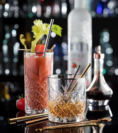 smart "serve" Diamond Cut Whiskey Glasses 340ml, Set of 6, Perfect Bar Glasses for Drinking Whisky, Bourbon, Scotch, Cocktails, Cognac- Old Fashioned Cocktail Tumblers, Classic Cut Design.