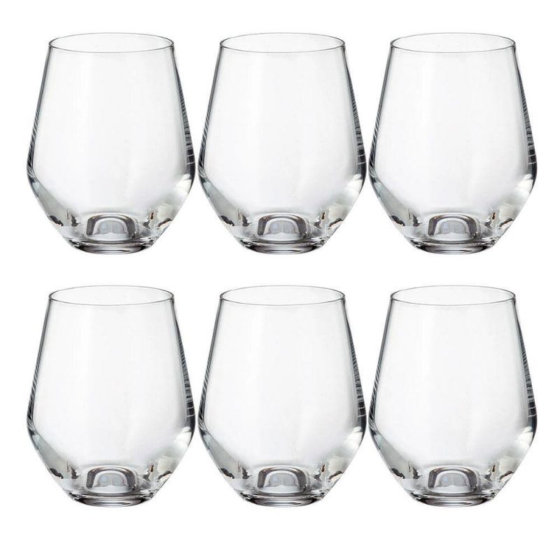 Bohemia Crystal Grus Whiskey Glass Lead Free 350 ml Set of 6