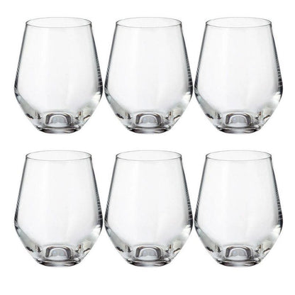Bohemia Crystal Grus Whiskey Glass Lead Free 350 ml Set of 6