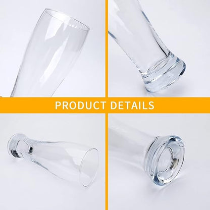 Smartserve Transparent Beer Pilsner 580ml Set of 6 Glasses Big Tall Beer Glasses, Pilsner, Juice, Mocktail Glasses, for Drinking Water, Beer, Soda, Fresh Juice, Perfect for Home, Parties & Bar Use