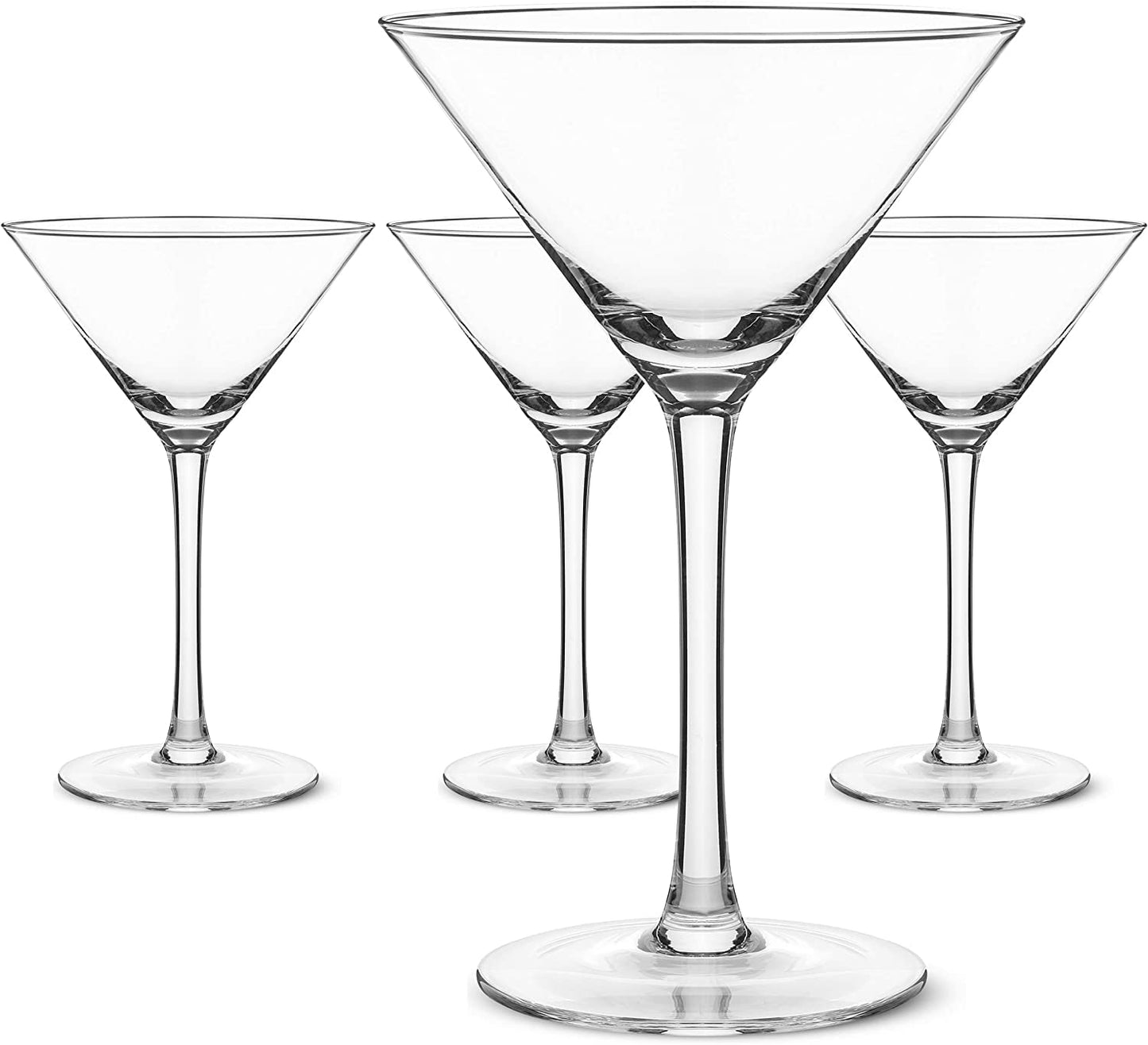 smart "serve" Soda Lime Martini Glass Lead Free 190 ml Set of 6, Hand Blown Martini Glasses with long durable Stem - Elegant Cocktail Glasses for Bar, Martini, Cosmopolitan, Manhattan, Gimlet, Pisco Sour