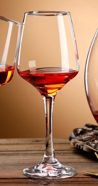 smart "serve" Crystal Red Wine Glasses – Set of 6 | 435ml Lead-Free Clear Glass | Elegant Gift Set for Home, Weddings, Parties & Special Occasions | Reusable, Lightweight & Dishwasher Safe