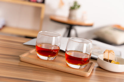 Smartserve Round Crystal Whiskey Glass Lead Free 320 ml Set of 6 Bar Glass for Drinking Bourbon, Whisky, Scotch, Cocktails, Cognac- Old Fashioned Liquor, Wine, Cocktail Drinks