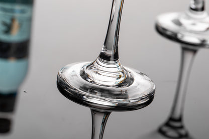 smart "serve" Crystal Red Wine Glasses – Set of 6 | 435ml Lead-Free Clear Glass | Elegant Gift Set for Home, Weddings, Parties & Special Occasions | Reusable, Lightweight & Dishwasher Safe