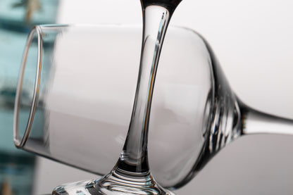 smart "serve" Crystal Red Wine Glasses – Set of 6 | 435ml Lead-Free Clear Glass | Elegant Gift Set for Home, Weddings, Parties & Special Occasions | Reusable, Lightweight & Dishwasher Safe