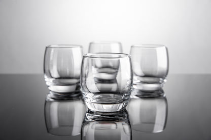 Smartserve Round Crystal Whiskey Glass Lead Free 320 ml Set of 6 Bar Glass for Drinking Bourbon, Whisky, Scotch, Cocktails, Cognac- Old Fashioned Liquor, Wine, Cocktail Drinks