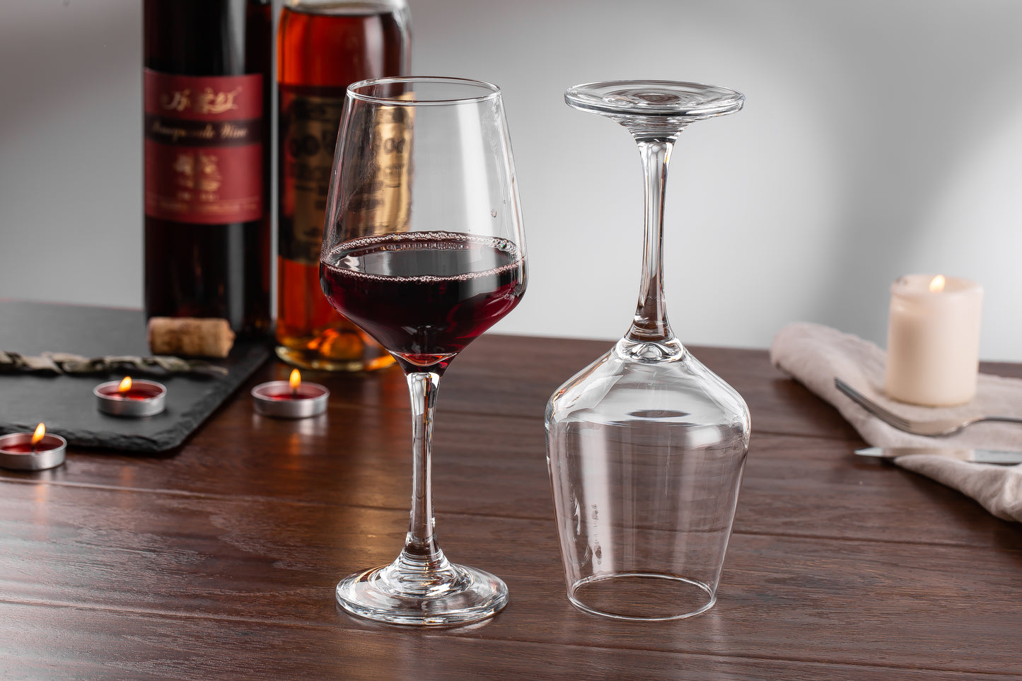 smart "serve" Crystal Red Wine Glasses – Set of 6 | 435ml Lead-Free Clear Glass | Elegant Gift Set for Home, Weddings, Parties & Special Occasions | Reusable, Lightweight & Dishwasher Safe