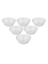 Load image into Gallery viewer, Uniglass Chutney Glass Bowl Set, 145ml, Set of 6, Transparent