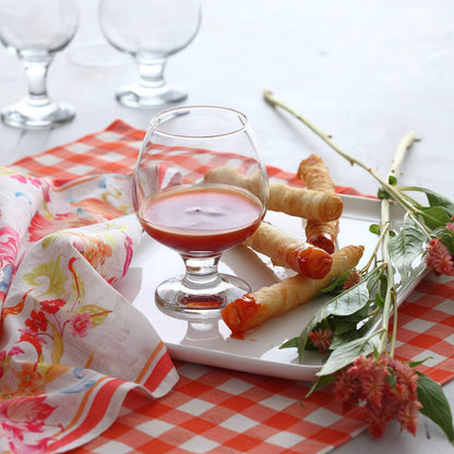 smart "serve" Crystal Brandy Whiskey Glasses 650 ml Set of 6 | Large Premium Cognac, Scotch, Bourbon & Cocktail Tumblers | Elegant Crystal Barware for Home, Parties, Bars & Gifting | Imported