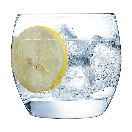 Smartserve Round Crystal Whiskey Glass Lead Free 320 ml Set of 6 Bar Glass for Drinking Bourbon, Whisky, Scotch, Cocktails, Cognac- Old Fashioned Liquor, Wine, Cocktail Drinks