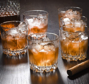 Smartserve Crystal Old Fashioned/Bourbon/Bar Tumbler Whiskey Glasses (Pack of 6)
