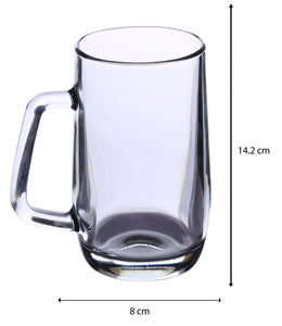 Uniglass Prince Beer Glass Mug Set, 400ml