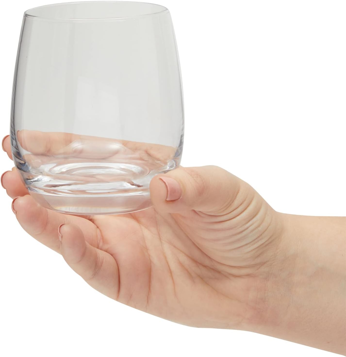 smart "serve" Oval Whiskey Glasses Set of 6 – 350ml Crystal Clear Tumblers for Whisky, Bourbon, Scotch, Cocktails & Drinks | Thick Durable Bar Glass Set for Home, Bar & Gifting