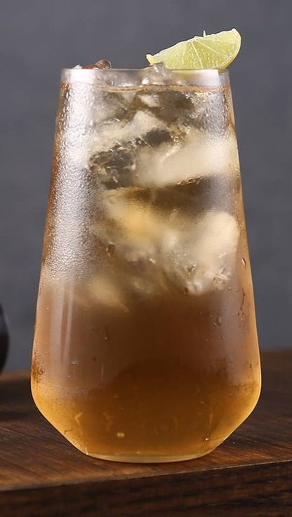 Bohemia Crystal Sandra Tall Cocktail Glasses 440 ml – Set of 6 | Lead-Free Czech Crystal Tumblers | Elegant Glassware for Cocktails, Whiskey, Bourbon, Scotch & Mixed Drinks | Dishwasher Safe