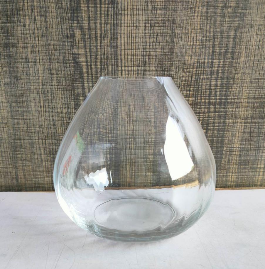 Clear Glass Vase in natural light.