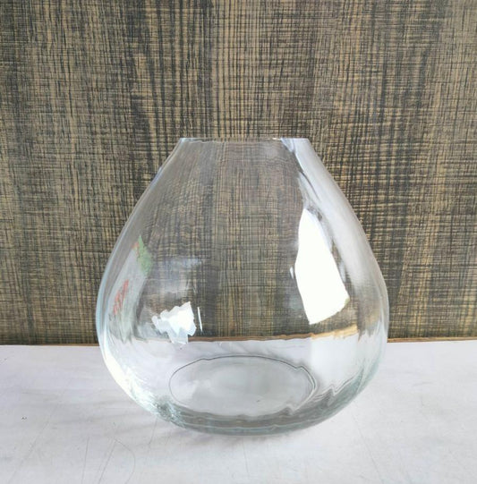 Clear Glass Vase in natural light.