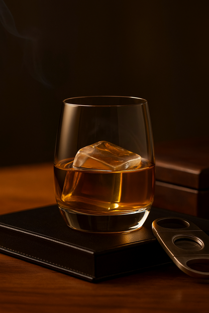 smart "serve" Oval Whiskey Glasses Set of 6 – 350ml Crystal Clear Tumblers for Whisky, Bourbon, Scotch, Cocktails & Drinks | Thick Durable Bar Glass Set for Home, Bar & Gifting