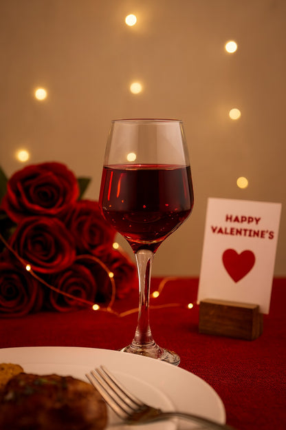 smart "serve" Premium Wine Glass Set of 6, 250 ml | Elegant Soda Lime Glasses for Red & White Wine, Cocktails & Everyday Use | Lead-Free, Dishwasher Safe | Perfect for Gifting & Special Occasions