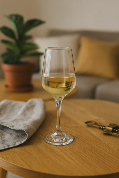 smart "serve" Premium Wine Glass Set of 6, 250 ml | Elegant Soda Lime Glasses for Red & White Wine, Cocktails & Everyday Use | Lead-Free, Dishwasher Safe | Perfect for Gifting & Special Occasions