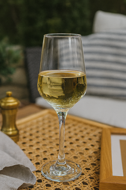 smart "serve" Premium Wine Glass Set of 6, 250 ml | Elegant Soda Lime Glasses for Red & White Wine, Cocktails & Everyday Use | Lead-Free, Dishwasher Safe | Perfect for Gifting & Special Occasions