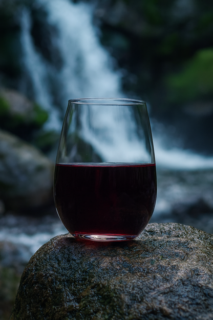 smart "serve" Stemless Wine Glass Set of 6-400ml | Imported Lead-Free Premium Crystal Clear Tumblers | Dishwasher Safe Glassware for Red Wine, Water, Whiskey, Juice, Cocktails, Party & Home Use