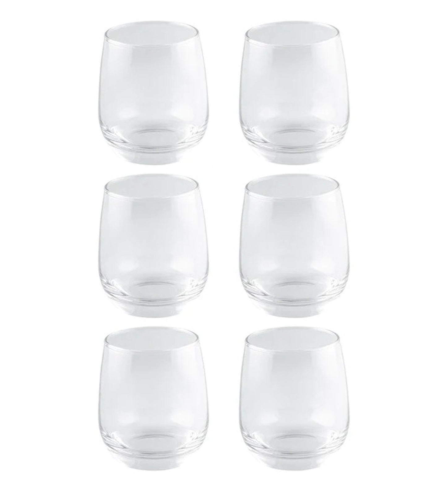 smart "serve" Oval Whiskey Glasses Set of 6 – 350ml Crystal Clear Tumblers for Whisky, Bourbon, Scotch, Cocktails & Drinks | Thick Durable Bar Glass Set for Home, Bar & Gifting
