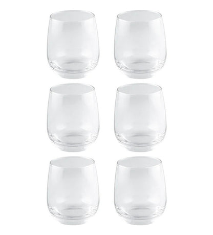smart "serve" Oval Whiskey Glasses Set of 6 – 350ml Crystal Clear Tumblers for Whisky, Bourbon, Scotch, Cocktails & Drinks | Thick Durable Bar Glass Set for Home, Bar & Gifting