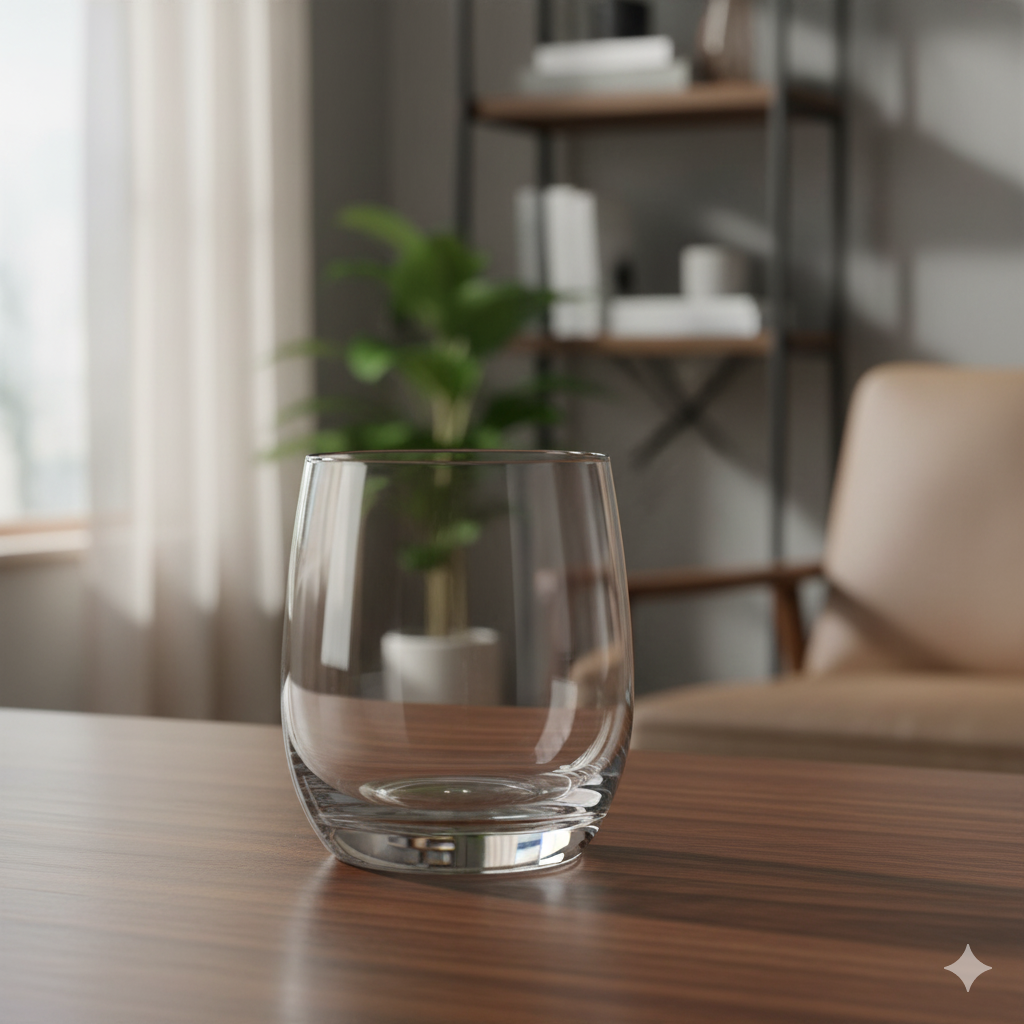 smart "serve" Oval Whiskey Glasses Set of 6 – 350ml Crystal Clear Tumblers for Whisky, Bourbon, Scotch, Cocktails & Drinks | Thick Durable Bar Glass Set for Home, Bar & Gifting