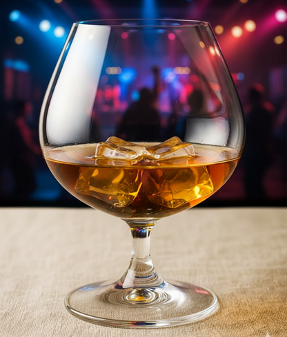 smart "serve" Crystal Brandy Whiskey Glasses Set of 6 – 650 ml Large Cognac, Scotch, Bourbon & Cocktail Tumblers, Elegant Crystal Barware for Home, Parties, Bars & Gifting