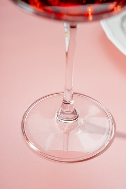 smart "serve" Premium Crystal Wine Goblet Set of 6, 440ml | Lead-Free Clear Crystal, Elegant & Reusable | Red Wine Glasses for Parties, Weddings, Anniversaries, Bar & Home | Gift Box, Imported