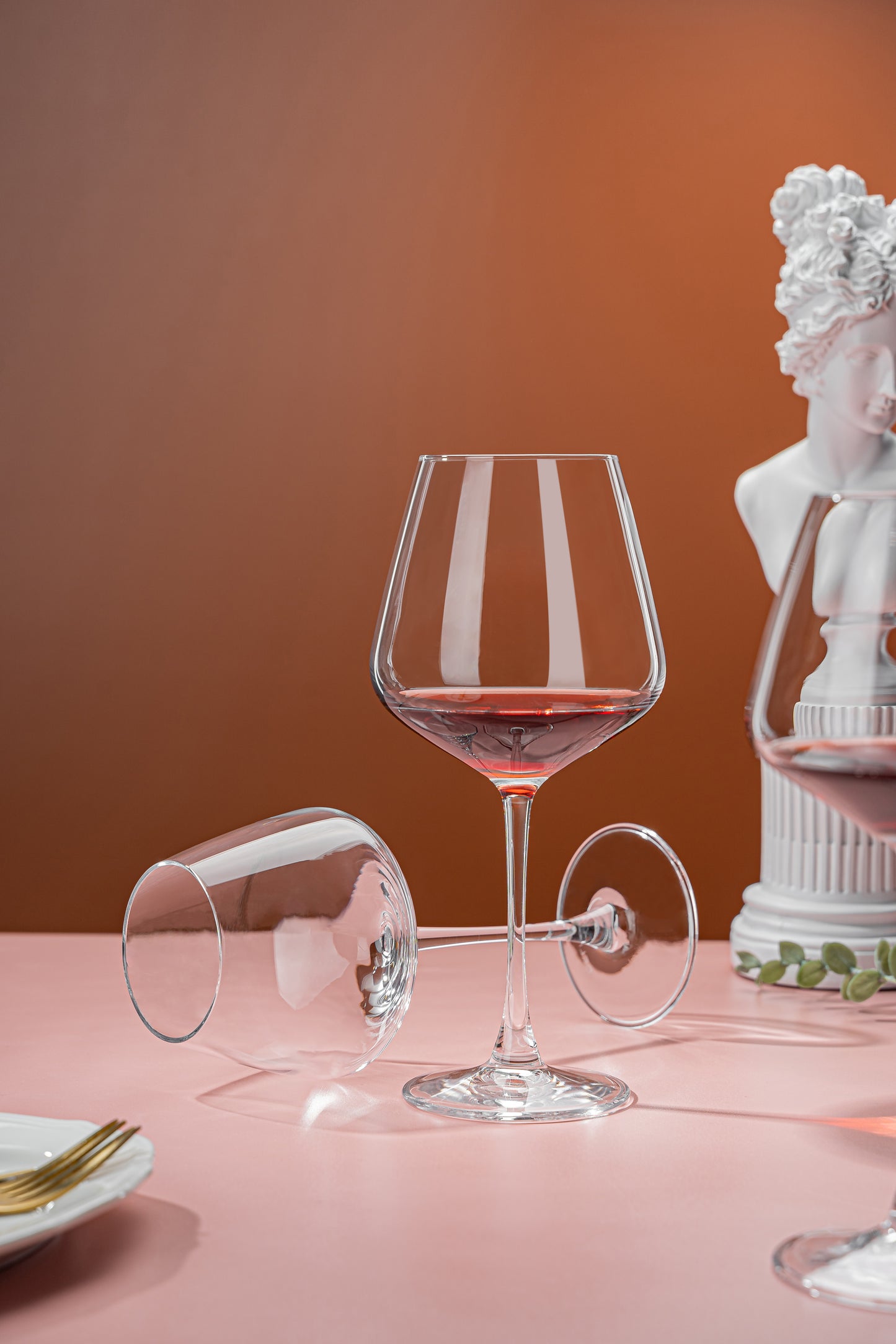 smart "serve" Premium Crystal Wine Goblet Set of 6, 440ml | Lead-Free Clear Crystal, Elegant & Reusable | Red Wine Glasses for Parties, Weddings, Anniversaries, Bar & Home | Gift Box, Imported