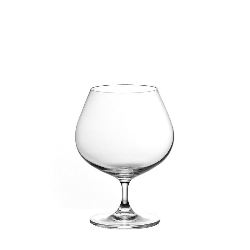 smart "serve" Crystal Brandy Whiskey Glasses 650 ml Set of 6 | Large Premium Cognac, Scotch, Bourbon & Cocktail Tumblers | Elegant Crystal Barware for Home, Parties, Bars & Gifting | Imported