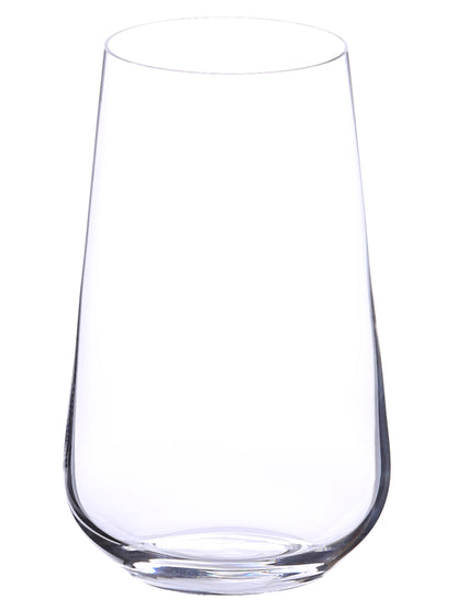 Bohemia Crystal Sandra Tall Cocktail Glasses 440 ml – Set of 6 | Lead-Free Czech Crystal Tumblers | Elegant Glassware for Cocktails, Whiskey, Bourbon, Scotch & Mixed Drinks | Dishwasher Safe