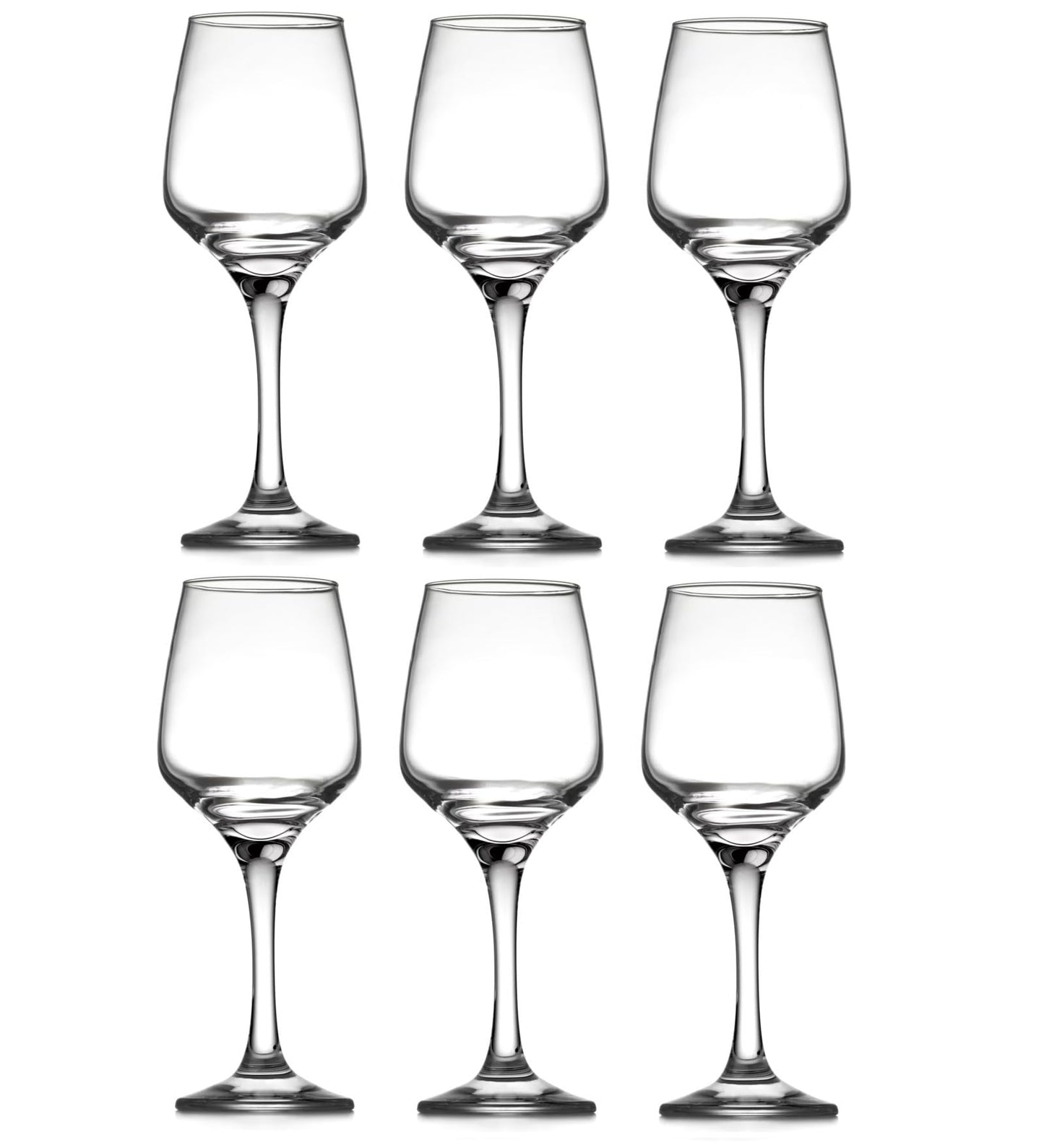 smart "serve" Crystal Red Wine Glasses – Set of 6 | 435ml Lead-Free Clear Glass | Elegant Gift Set for Home, Weddings, Parties & Special Occasions | Reusable, Lightweight & Dishwasher Safe